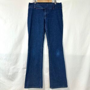 OLD NAVY Y2K 2000s Blue Dark Wash Low Rise‎ Flare Bootcut Jeans Womens 8 Vintage